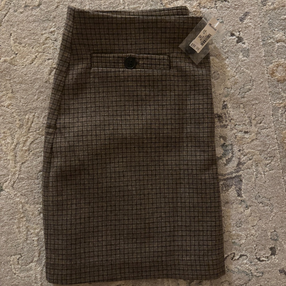 Madewell Plaid Skirt Wool